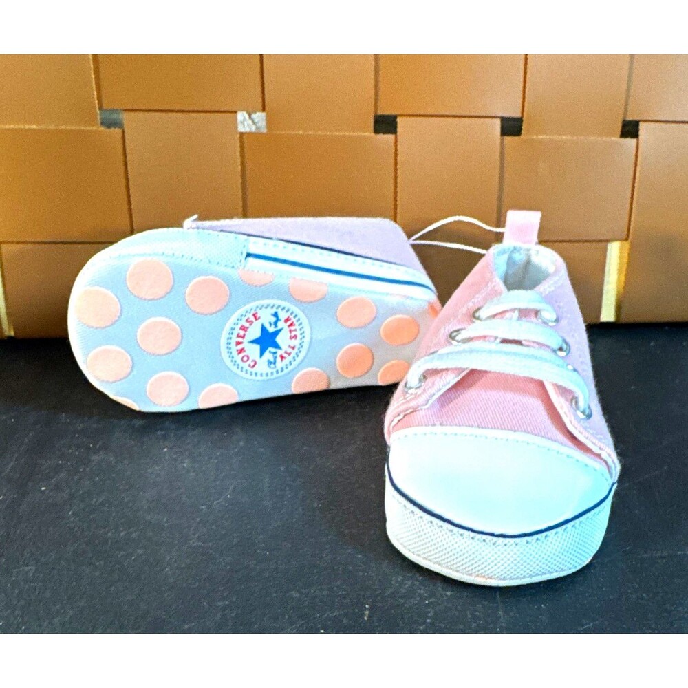 Converse All Star Unisex Baby Pink/White Canvas High Top Sneakers US 3